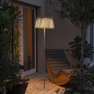 Solar Floor Lamp Lino, beige