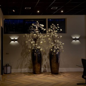 LED Aussenleuchte CUBE schwarz, warmweisses Licht, IP54