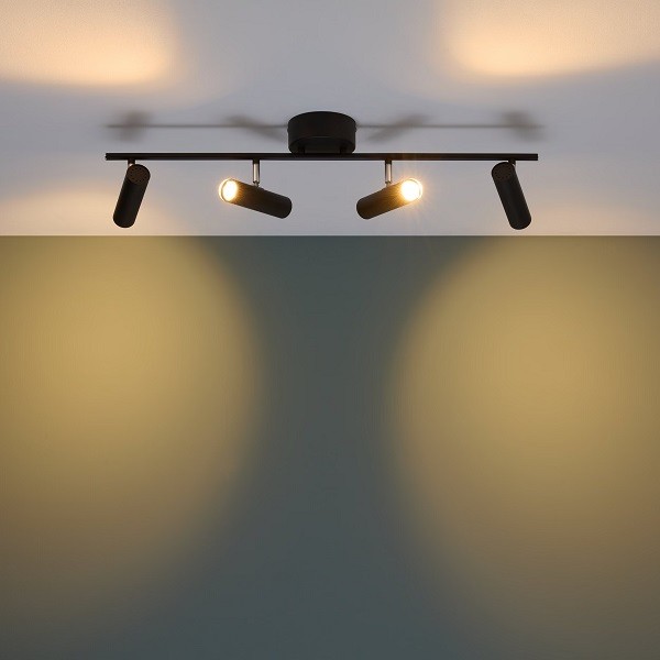 LED Spot SORIA 4-flg., noir