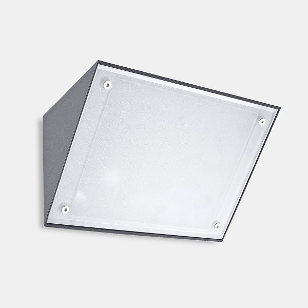 Applique IP65 CURIE GLASS 260mm E27 60W anthracite 