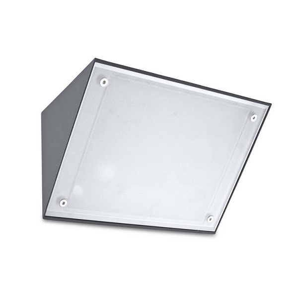 Wandleuchte IP65 CURIE GLASS 350mm LED 25.2W 3000K anthrazit 1530Lm