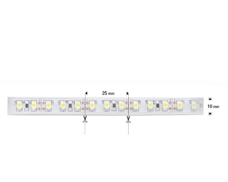 NOSER-LED-Strip, blanc, 5800-6500K, OUTDOOR, 12VDC, silicone, IP65, 24W