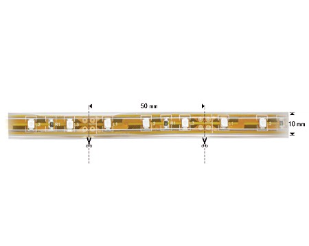 NOSER LED -Strip, gelb, OUTDOOR, 12VDC, epoxy, IP67, 25W