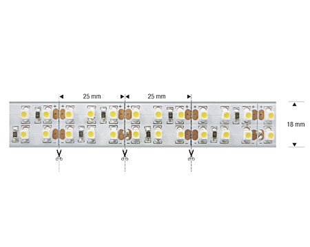 NOSER High Power LED-Strip, couleur jaune, OUTDOOR, 12VDC, silicone, IP65, 84W