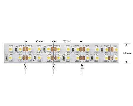 NOSER High Power LED-Strip, white , 5800-6500K, OUTDOOR, 12VDC, silicone, IP65, 79W