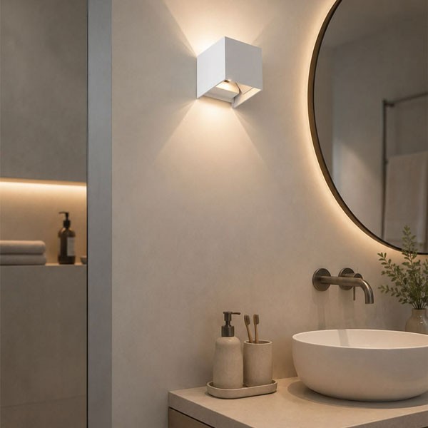 LED Wandleuchte RIBERA, IP54, weiss