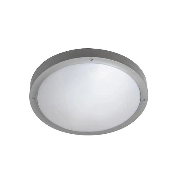 Plafonnier IP65 BASIC TECHNOPLOYMER D:300mm LED 14.5W 3000K gris 1295Lm