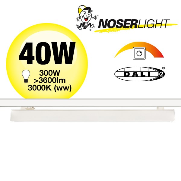 NOSER LED linear (3 Phase), blanc, 40W, 3000K, DALI DIM