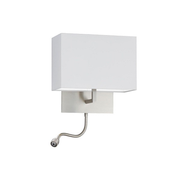 Wall light with reading light TULA-L, matt nickel