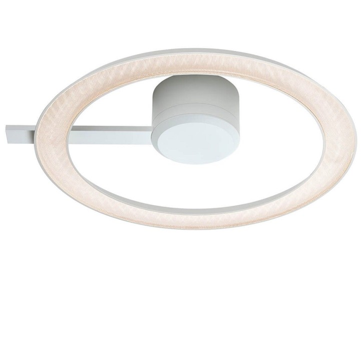 Wall and ceiling luminaire YANO, Ø400mm, direct, matt white