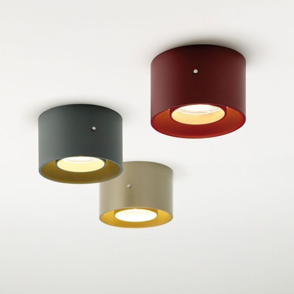 Ceiling luminaire TROFEO, matt red