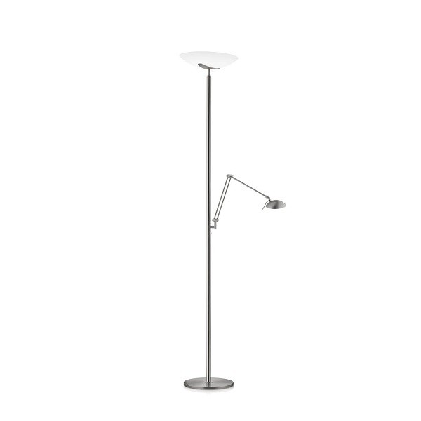 LED-Deckenfluter ALMA-L, nickel matt - chrom