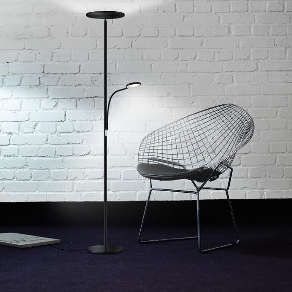 LED-Deckenfluter AURA-L, schwarz
