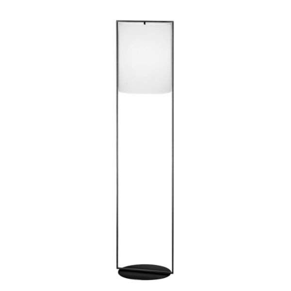 ALVA floor lamp, black – white chintz shade