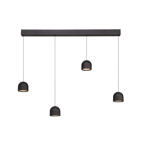 LED Pendelleuchte SALA 4-flg., schwarz