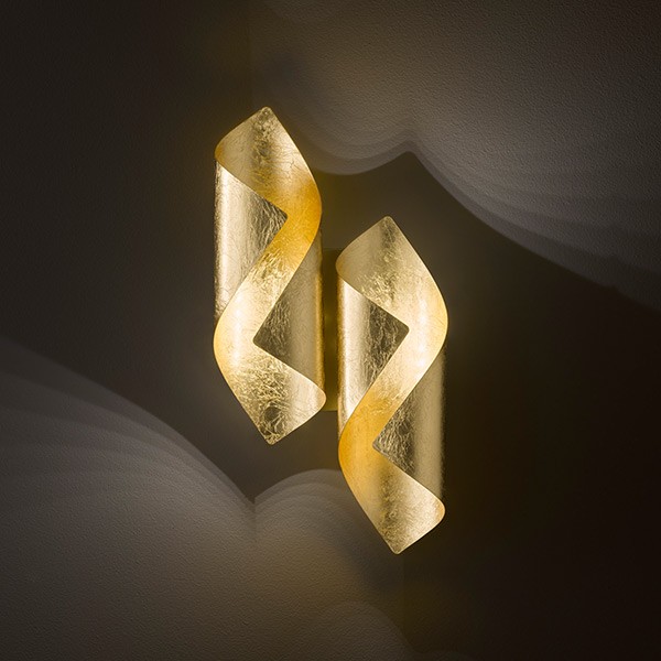 LED Wandleuchte SAFIRA, Blattgold