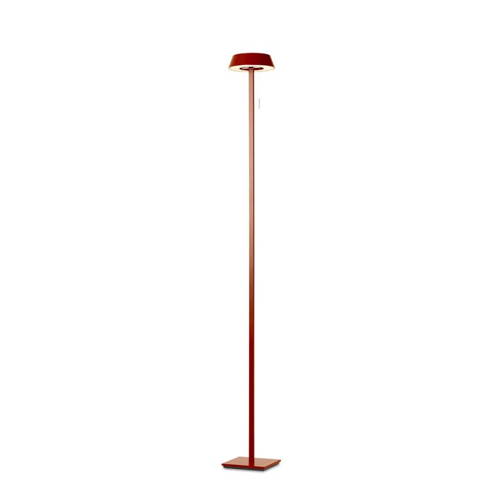OLIGO Floor Luminaire GLANCE, straight, red matt