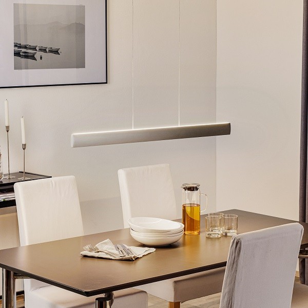 LED-Pendelleuchte RUNA-92, nickel matt