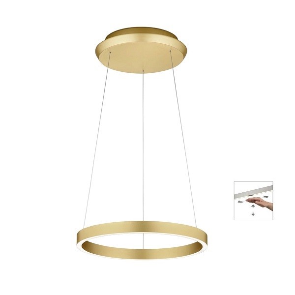 LED-Pendelleuchte SVEA-L40, goldfarbig lackiert