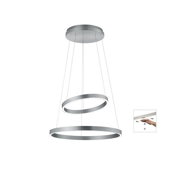 LED-Pendelleuchte LORA-P, nickel matt