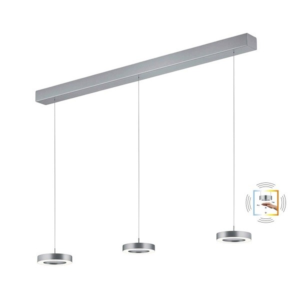 LED-Pendelleuchte DAJA-3, nickel matt