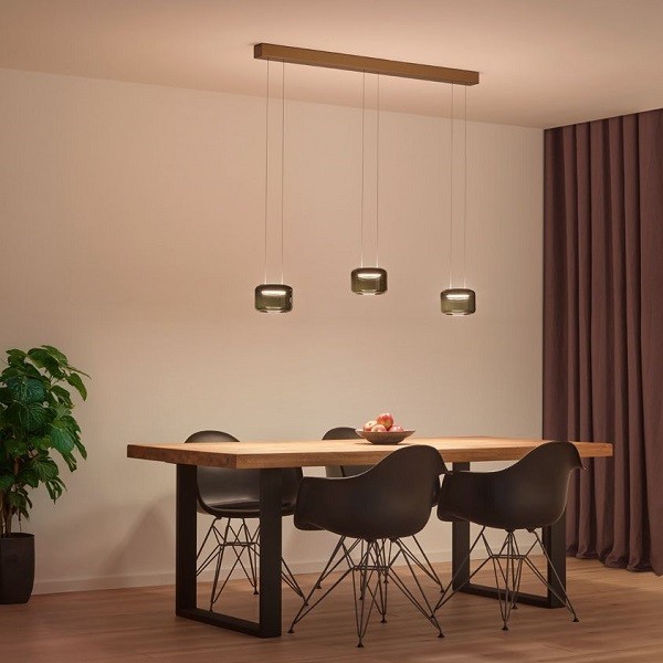 LED-Pendelleuchte SIDRA-3, effekt bronze