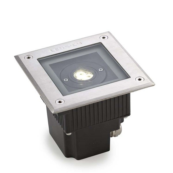 Recessed floor luminaires IP65/IP67 GEA POWER LED SQUARE LED 6W 3000K AISI316-EDELSTAH