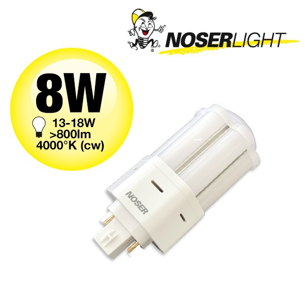 NOSEC-T/LED, GX24d, 2 Pin, 8W, 4000K (840)