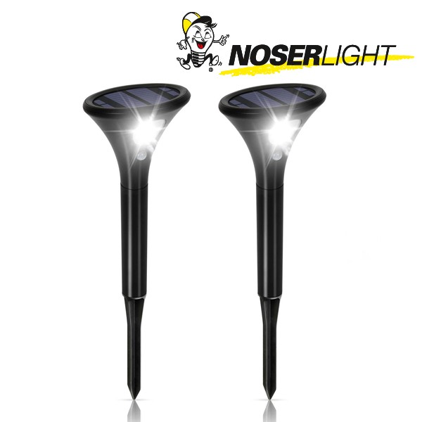 NOSER - LED Spot de jardin, noire, avec detecteur de mouvement et broche incl., IP65, No. art. 7500SP