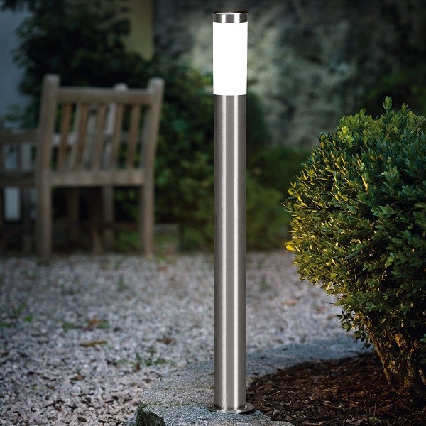 Luminaire d' extérieur HELSINKI, 1100mm, acier inoxydable / plastique blanc