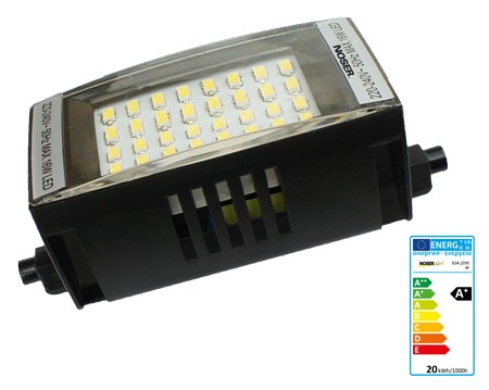 R7s LED 18W, 1200lm, 118x50mm, 85~265VAC, 2700?K