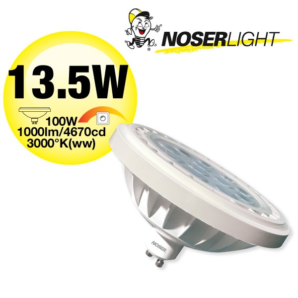 LED AR111 Reflector, GU10, 13.5W, 240V, 30°, dimmable, No. art. 836.14