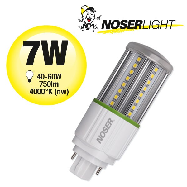 NOSEC-D LED, G24d, 7W, 4000K, 240V, Art.Nr.: 881.07NW