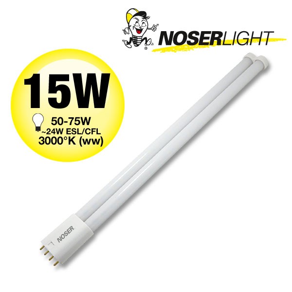 NOSEC-L/LED, 2G11, 15W, ~1600lm, 3000K, warmweiss