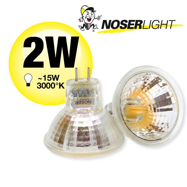 NOSER-LED MR11, 2W, 12V, GU4, 120degres, blanc chaud (ww), No. art. 8835.021