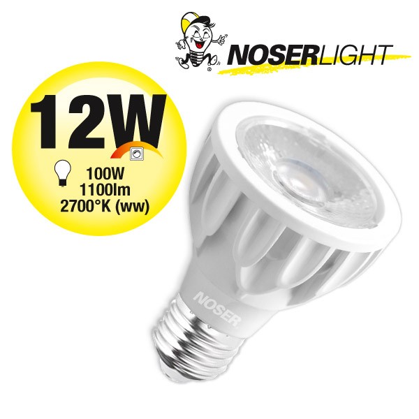 NOSER High Performance LED-PAR20, 12W, 1100lm/8000cd, 2700?K, dimmable, Item No. 8840.12                                                 Item no.: 8840.071