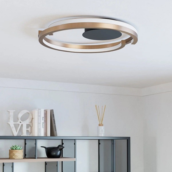 LED Deckenleuchte MEZZOMONTE, bronze, schwarz