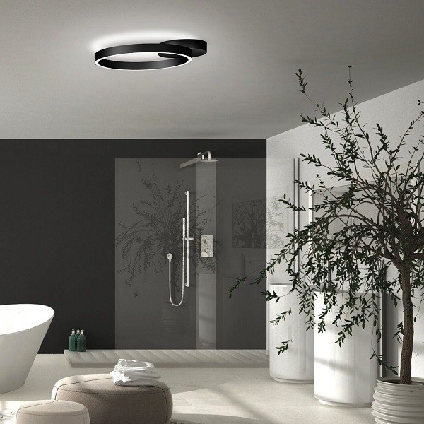 LED-Deckenleuchte mit Fernbedienung SOLEA, schwarz