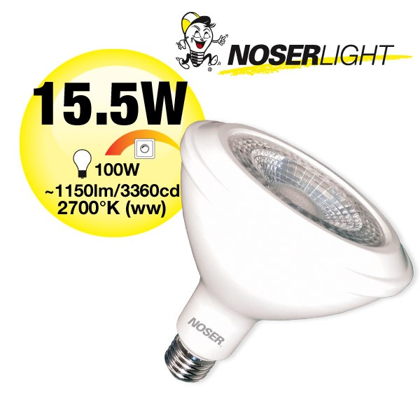 NOSER High Performance LED-PAR38, 15.5W, IP54, ~1150lm/3360cd, 2700?K, Item No. 927.155