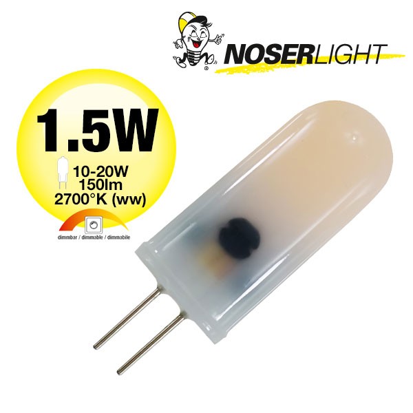 NOSER LED Gy6.35, 1.5W, 12V, CRI>80, blanc chaud