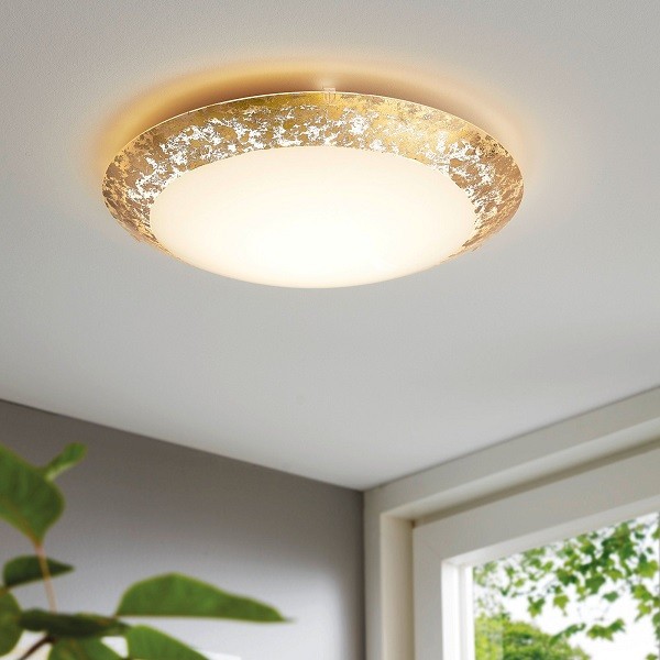 LED Wall and Ceiling Light MONTENOVO 3-flames, white / gold