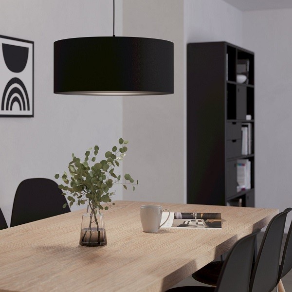 Suspension MASERLO, 1 flamme, noir