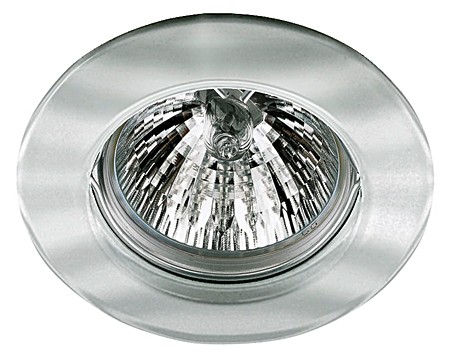 Spot a encastrer rond, pour  MR16 51mm Retrofit ampoules - max.50W- 12V ou 240V, couleur chrome fix