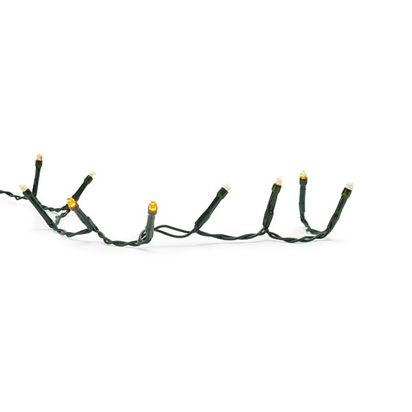 Recharge String 100, 100LED ww, 5m, green8 functions, 3600mAh - USB / Timer 6/18, indoor&outdoor, green warm-white