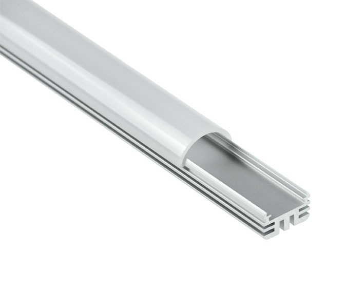 Aluminium-Profile wide 1000x24.9x13.9mm, cover and endcaps included