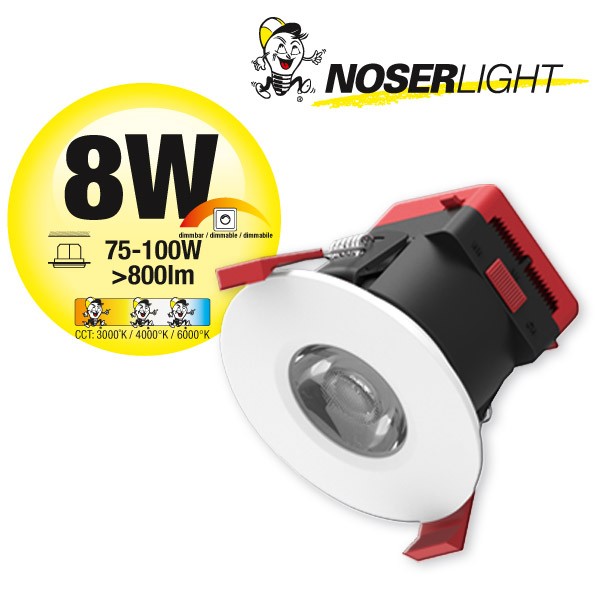 NOSER COB-LED Downlight weiss, dimmbar, 8W, >800lm