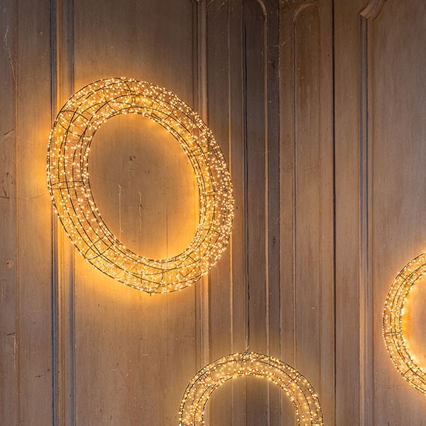Angel Wreath Nero , 1800LED sww, D78x9cm, black, 12V/15W- 5m lead wire , indoor&outdoor, black, sunny-ww