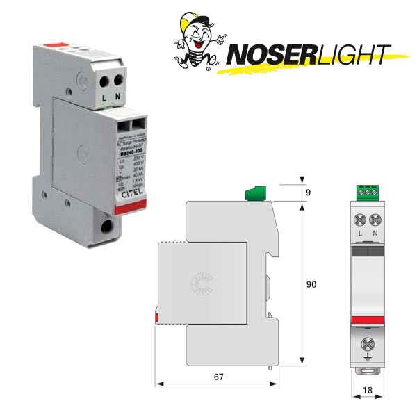 The DS240-230/G Type 2 surge protector