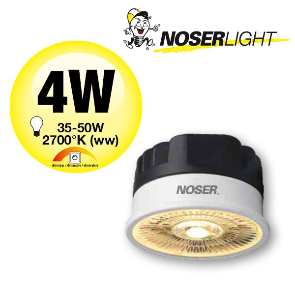 NOSER LED Spot ?encastrer modulaire MLED0440, 4W, 2700K, dimmable