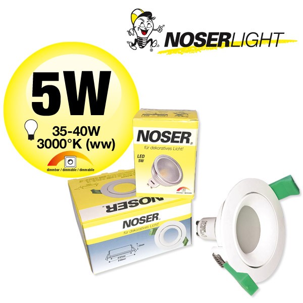 Spot ?encastrer - Set MLED204 + LED GU10 5W dimmable                  No. art. MLEDSET2045W